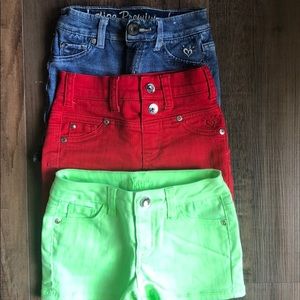 Lot of 3 pairs Justice Jean Shorts Size 8S